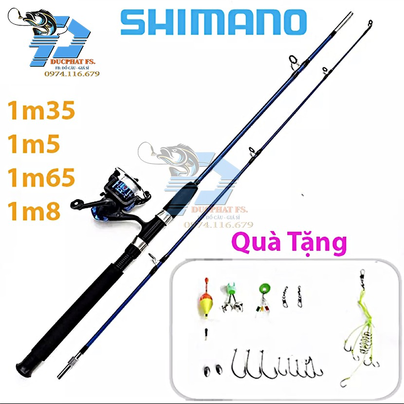 Bộ Cần Câu Máy 2 Khúc SHIMANO ,Tặng bộ phụ kiện câu trị giá 50k