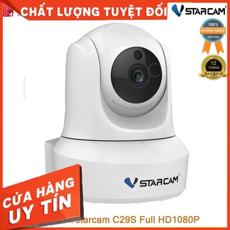 (giá khai trương) Camera IP Wifi hồng ngoại Vstarcam C29s Full HD 1080P 2MP màu trắng kèm thẻ 32GB Class 10