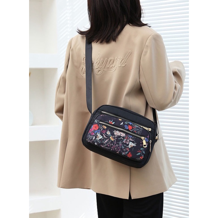 Túi xách, túi đeo chéo nữ vải dù oxford mềm mại, chống thấm nước cao cấp size 26cm TUI-100
