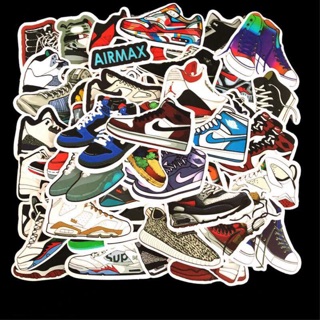 Sticker sneaker set 30-50 cái ép lụa/ hình dán các laoij giày