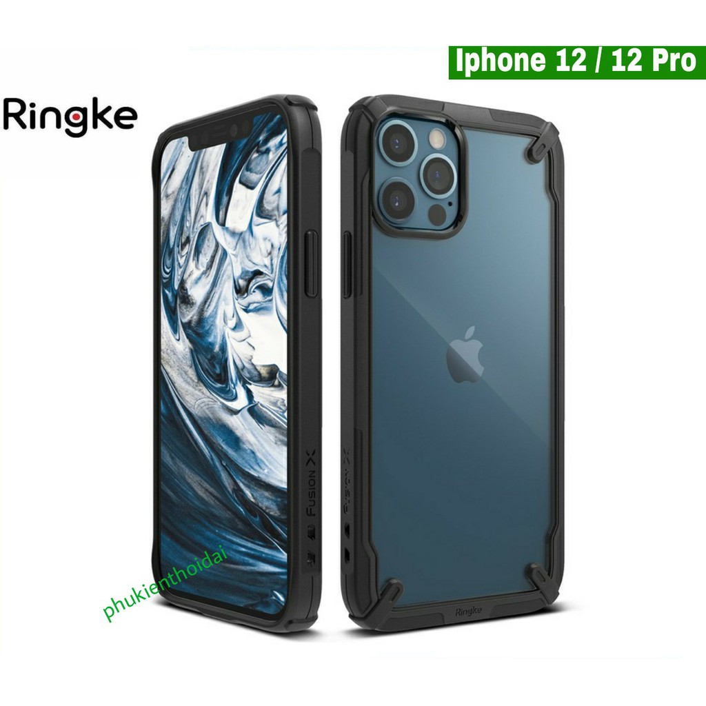 Ốp lưng Iphone 12 / Iphone 12 Pro hiệu Ringke chống sốc chống va đập ( check code )