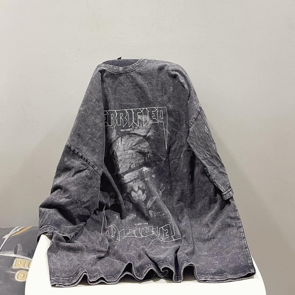Áo Thun Loang Đen Terrified Unisex