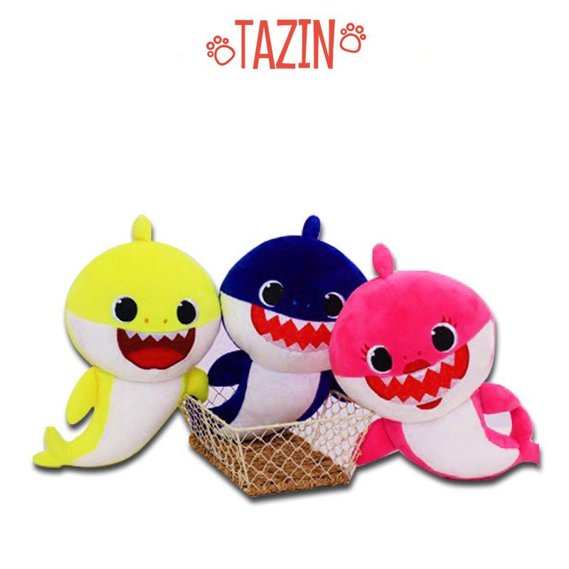 Gấu bông cá mập baby shark, thú bông cá mập baby shark cao cấp Tazin