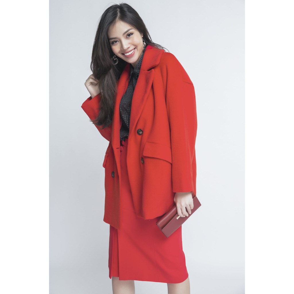 [NHẬP WABRTL5 GIẢM 10% TỐI ĐA 50K ĐH 250K ]Áo Khoác dạ nữ dáng suông IVY moda MS 71M4158
