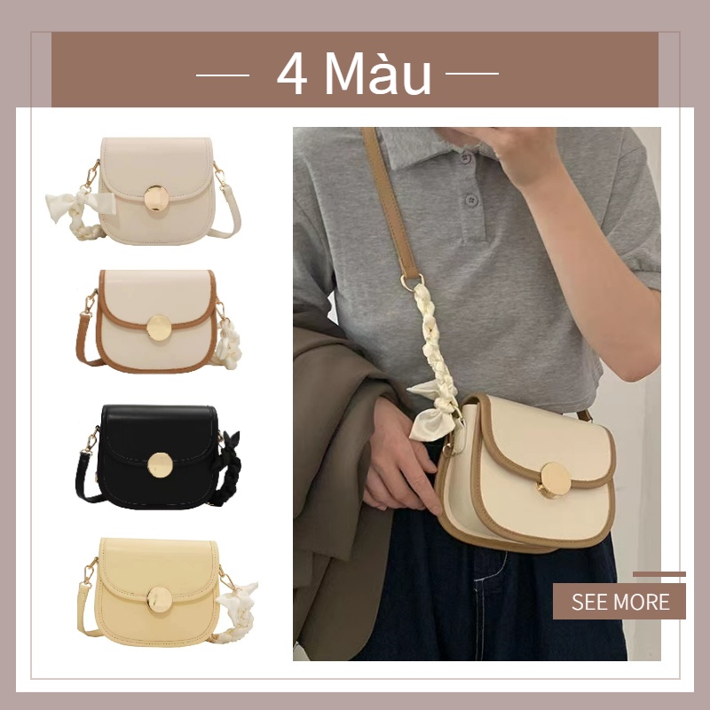 Túi Xách Da pu Đeo Chéo Thời Trang 4 Màu Tùy Chọn