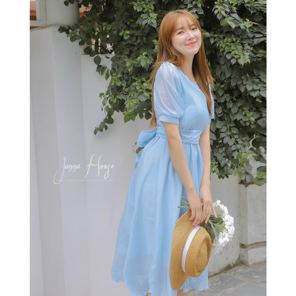 - Váy tiểu thư ulzzang thắt nơ - M52 - jannahouse