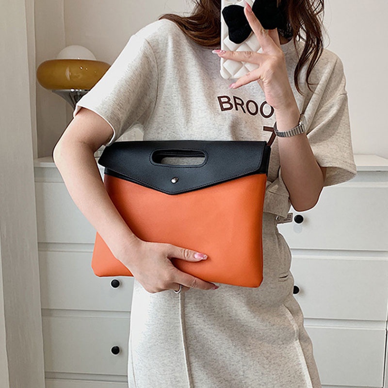 Túi xách tote IELGY cỡ lớn màu sắc tương phản thiết kế thời trang dành cho nữ