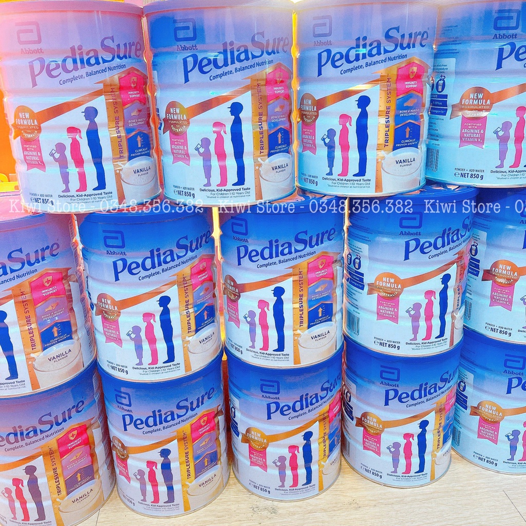Sữa bột Pediasure Úc hương vani tăng chiều cao cho bé ( lon 850gr )