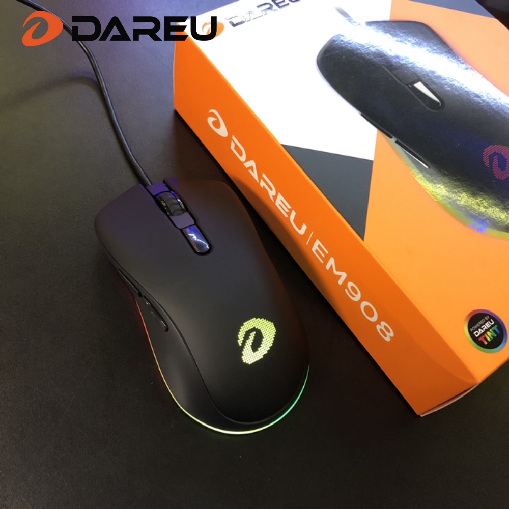 Chuột Gaming Có Dây Dareu EM908 RGB RGB Pink / White /Black - độ tương thích cao, dễ dàng ghép nối - Bảo Hành 24 Tháng