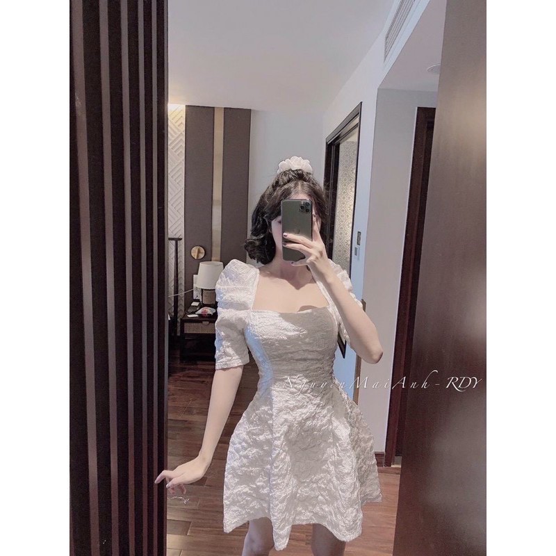 Đầm xốp tay phồng màu inbox | BigBuy360 - bigbuy360.vn