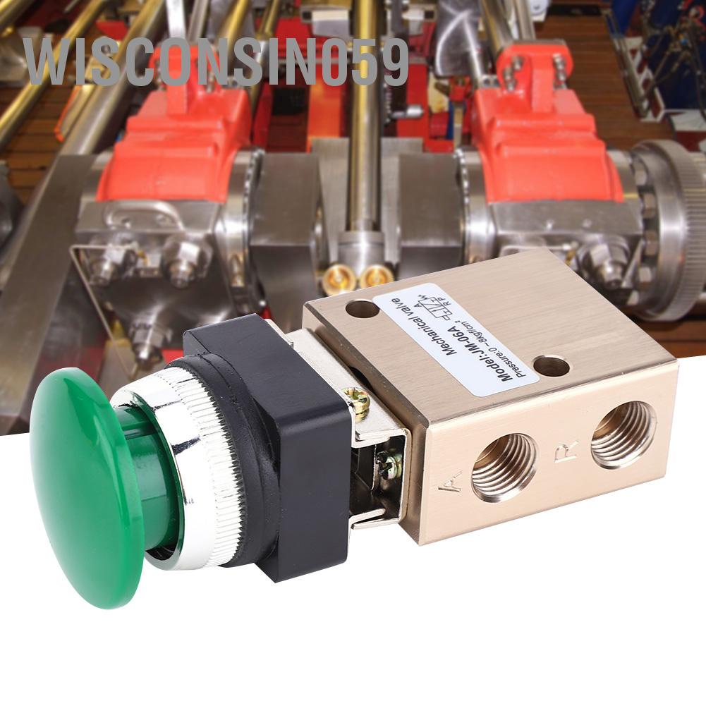 [Hàng sẵn] Van Cơ Khí Nén 2 Vị Trí 3 Chiều PT1 / 4in JM-06A【Wisconsin059】