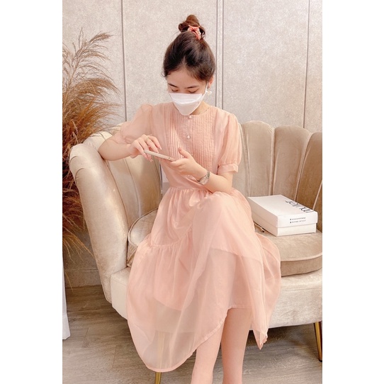 VÁY TƠ SIÊU NHẸ XẾP LY NGỰC