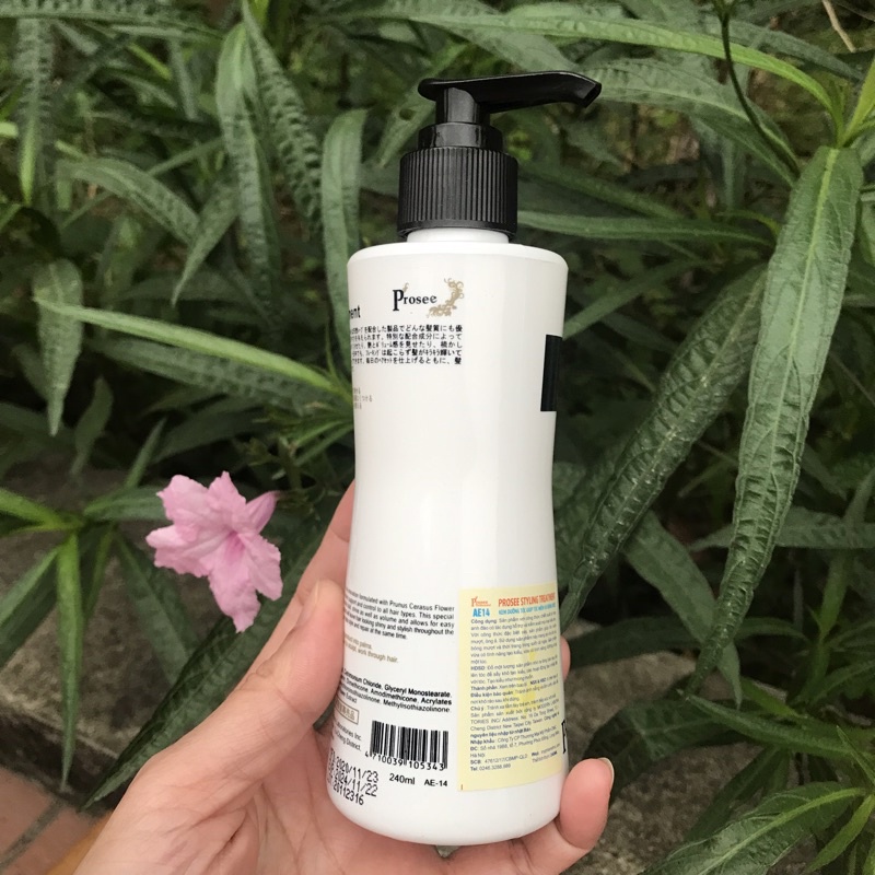 Gel tạo kiểu tóc xoăn Prosee STYLING TREATMENT 240ml