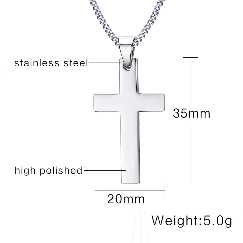 [ 1 Pc Pack ] [ Women Men Cross Pendant Necklaces ] [ Stainless Steel material ]