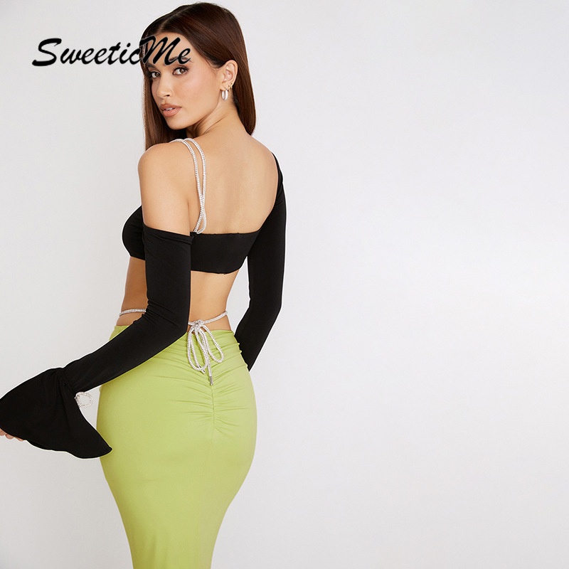 Áo Không Tay Một Dây Dáng Chữ A Hở Lưng Màu Trơn Thời Trang Mới   Dành Cho Bạn Nữ