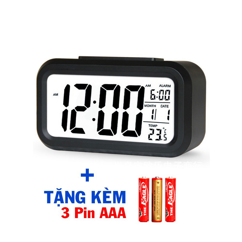 LC01 - Đồng Hồ Điện Tử Để Bàn Với Đèn LED Đa Chức Năng: Thời Gian, Lịch, Báo Thức, Nhiệt Độ + Tặng kèm 3 pin