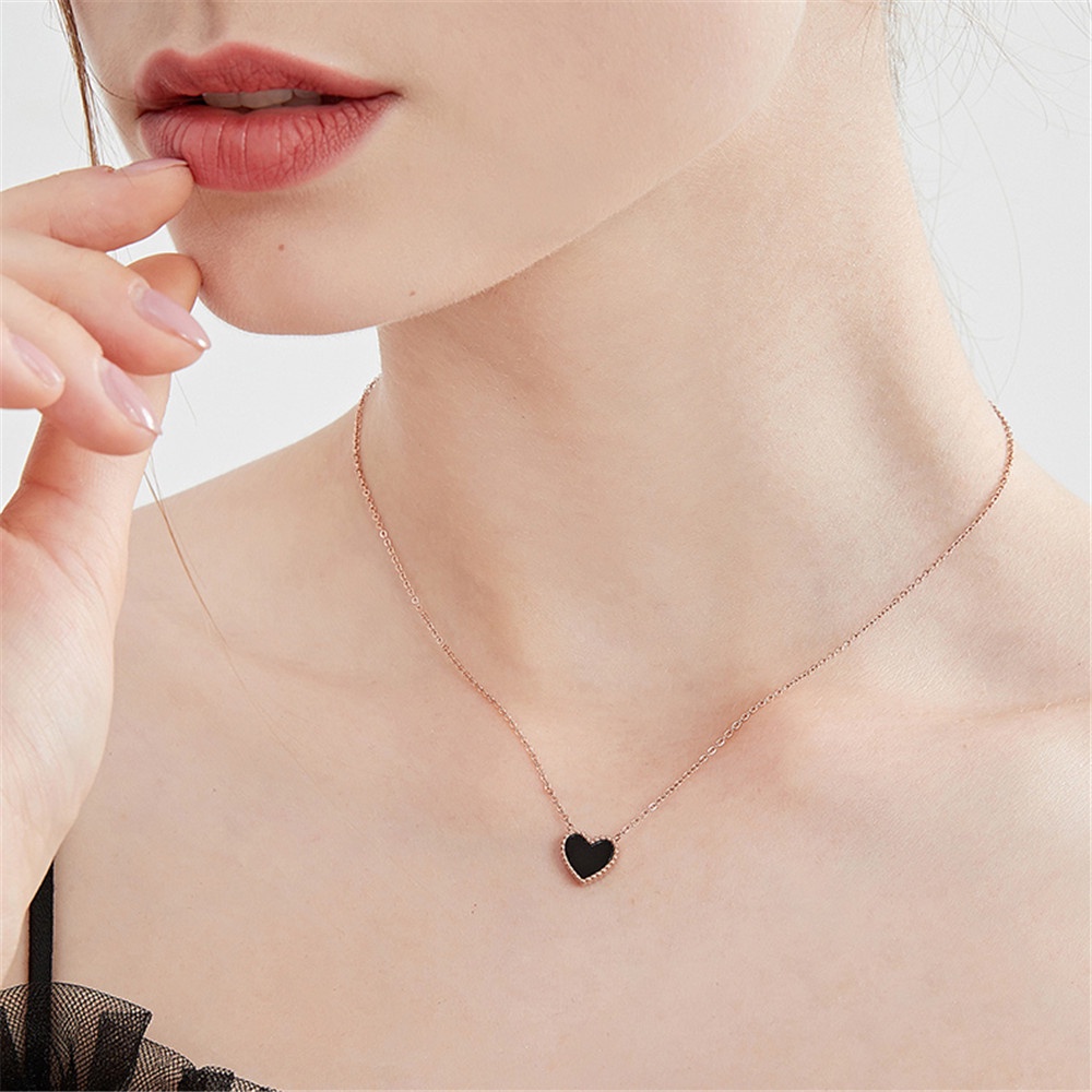 Dây chuyền mặt hình trái tim đơn giản thời trang cho nữ