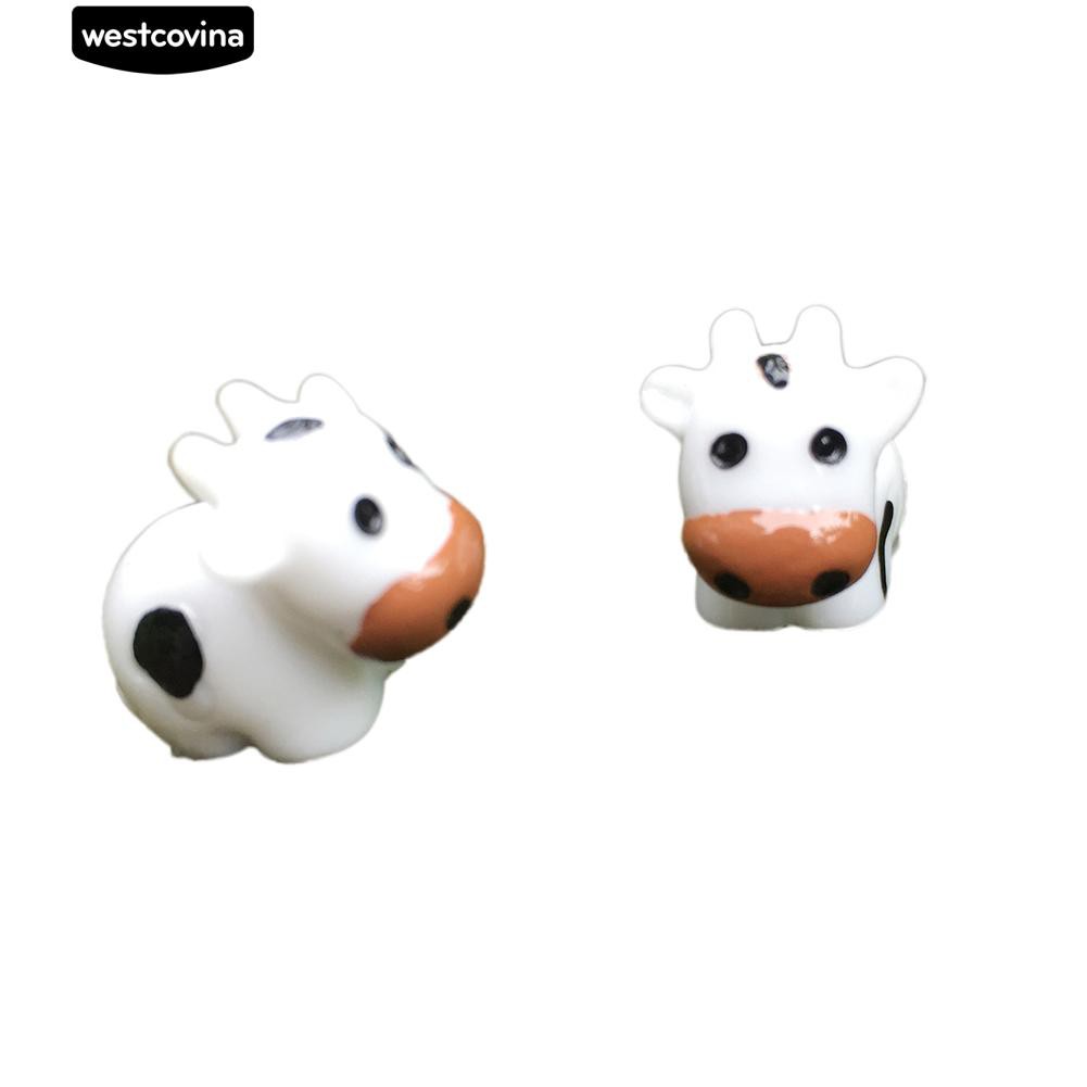 Set 2 Mô Hình Bò Sữa Mini Bằng Nhựa Dùng Để Trang Trí Tiểu Cảnh