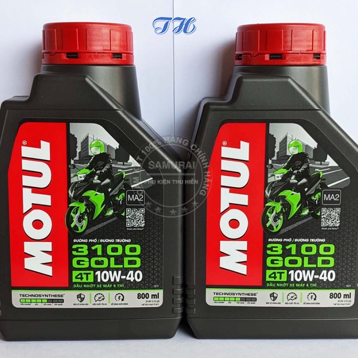 Nhớt xe số Motul 3100 Gold 10W40 0.8 lít hàng chính hãng