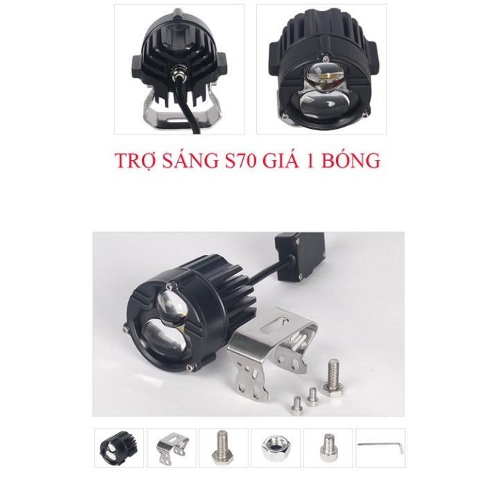 Đèn Trợ Sáng S70 Công Suất 60W Kính Tụ Sáng
