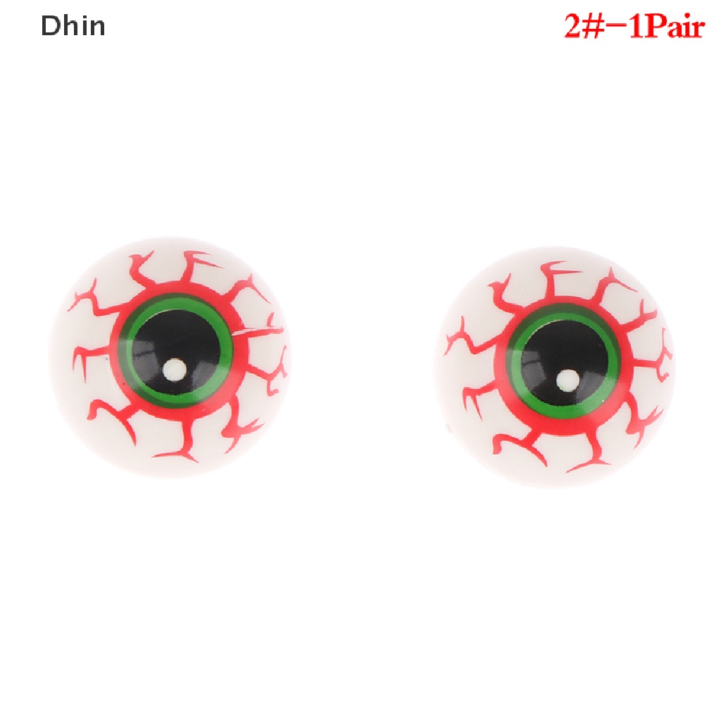 1 Cặp Bóng Mắt Nhựa Nửa Mắt Dùng Trang Trí Halloween / Búp Bê DIY