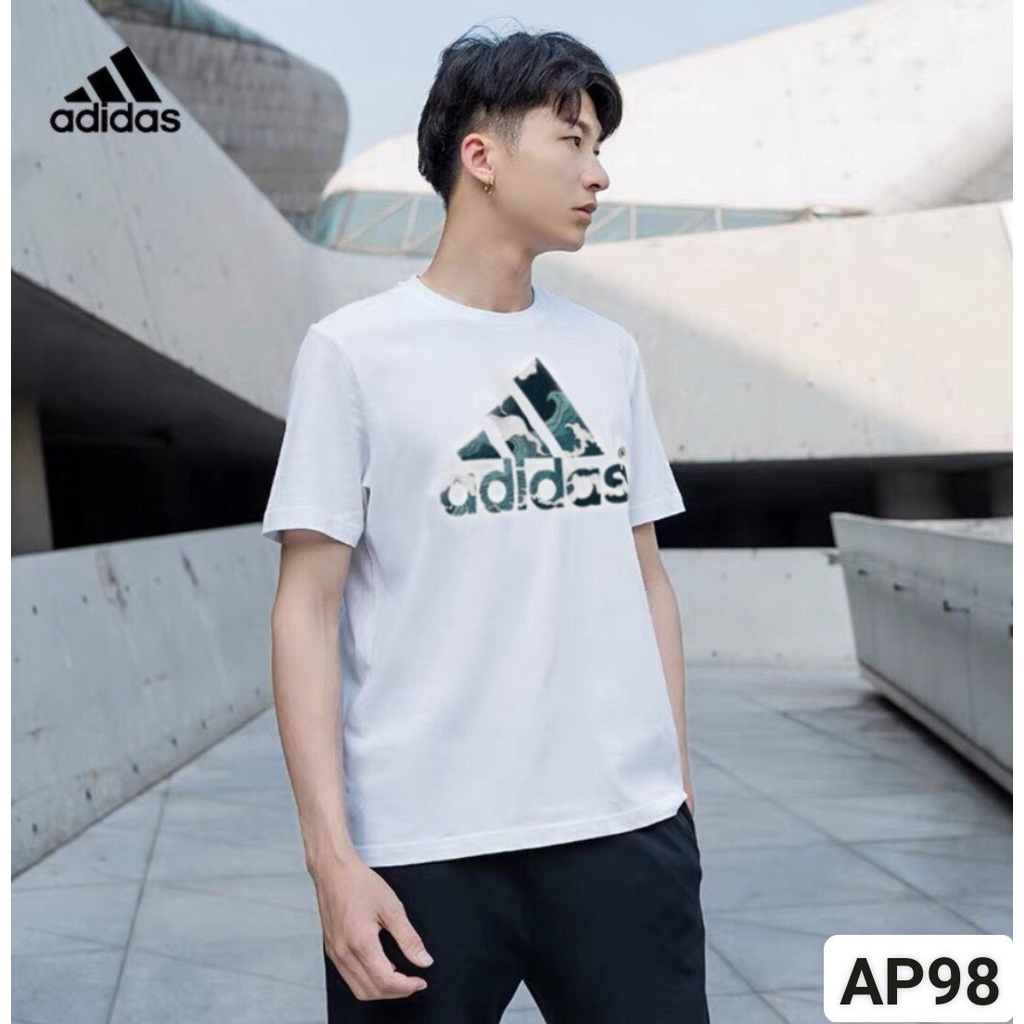 Áo Thun Nam Cổ Tròn Adidas Cotton Áo Chống Nhăn Tốt Thiết Kế Thể Thao Thoải Mái Năng Động
