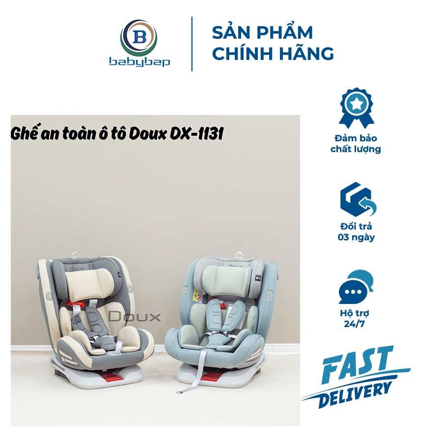 Ghế Ngồi Ô Tô Trẻ Em Doux DX-1131 Quay 360 Độ Isofix