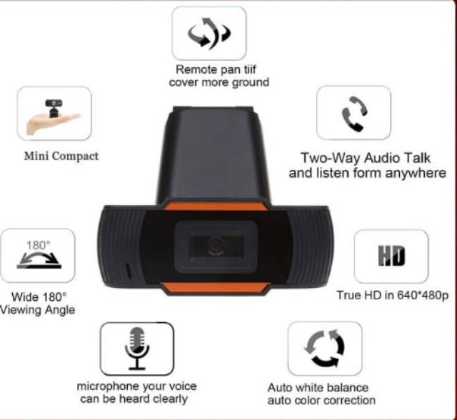 Webcam Usb HD 720P tự động lấy nét kèm micro cho máy tính | BigBuy360 - bigbuy360.vn