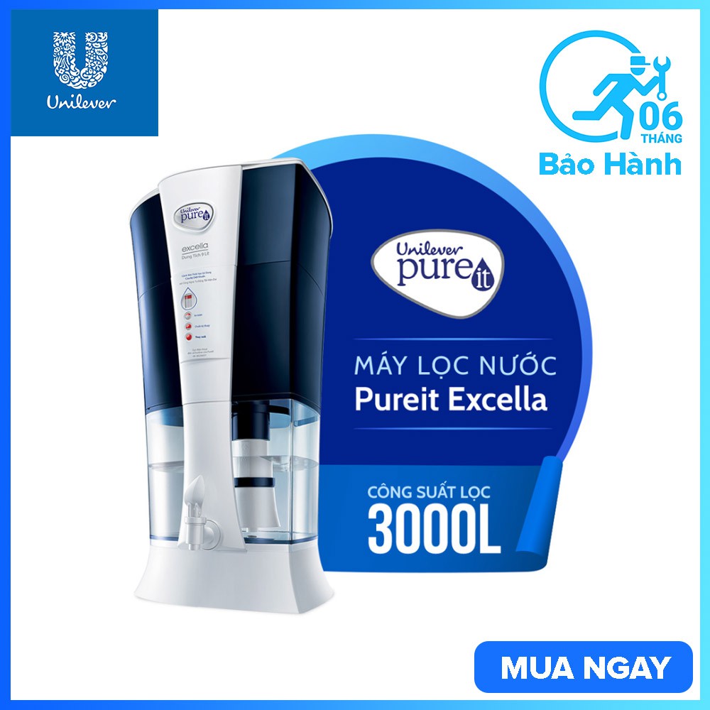 Máy lọc nước Unilever Pureit Excella 9L - Hàng Chính Hãng