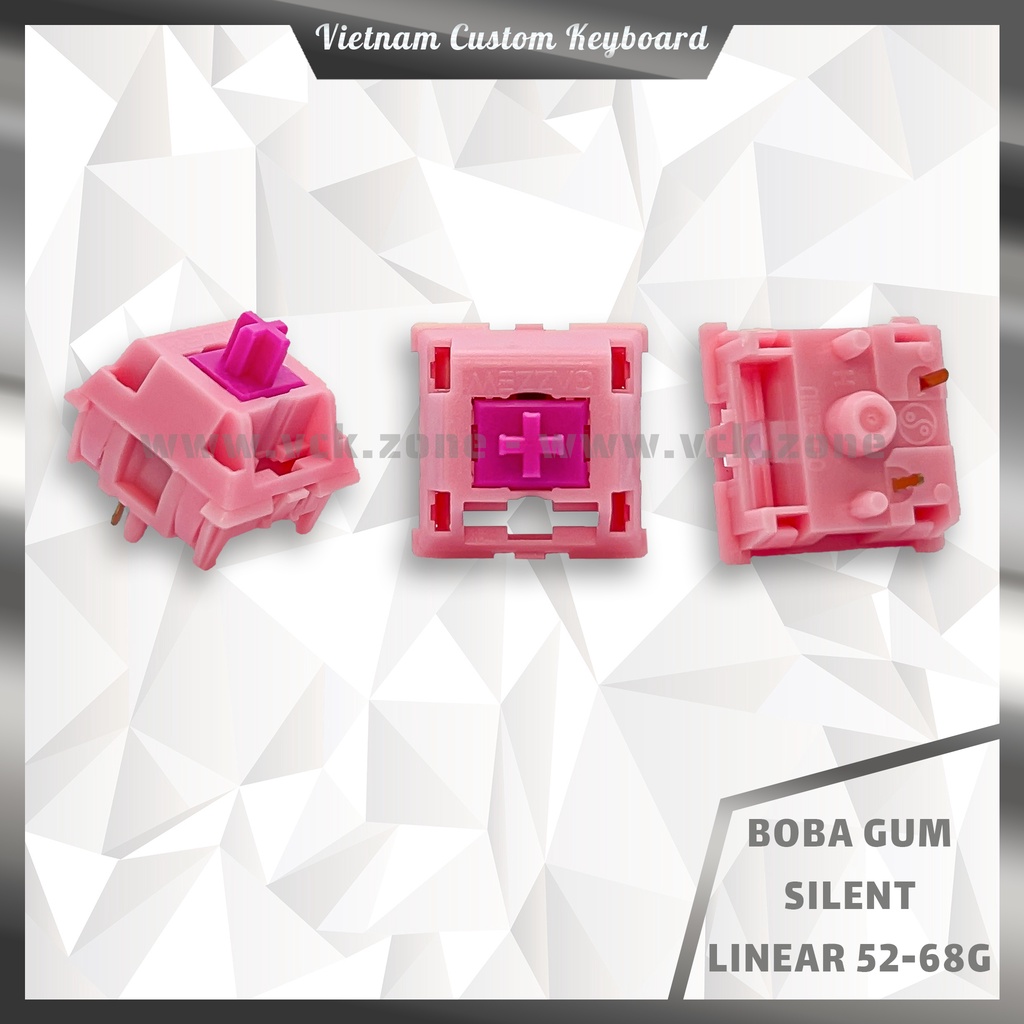 Gazzew Boba Silent Switch | Gum Linear | U4 Tactile | 52g 62g 68g | Hiệu Năng Cao Trùm Phân Khúc | Outemu | VCK