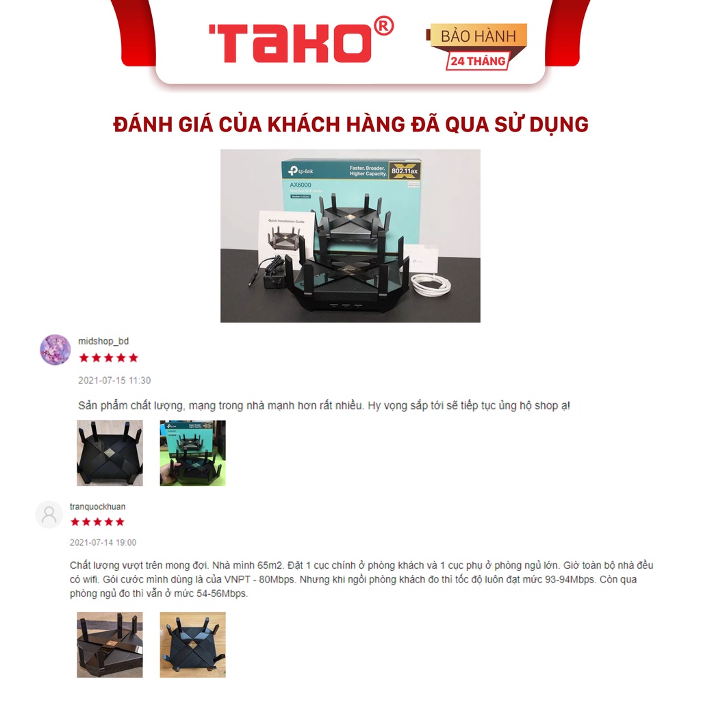 Router wifi 6 Thế Hệ Mới Archer AX6000 tốc độ cao. Chính hãng, BH 24 tháng