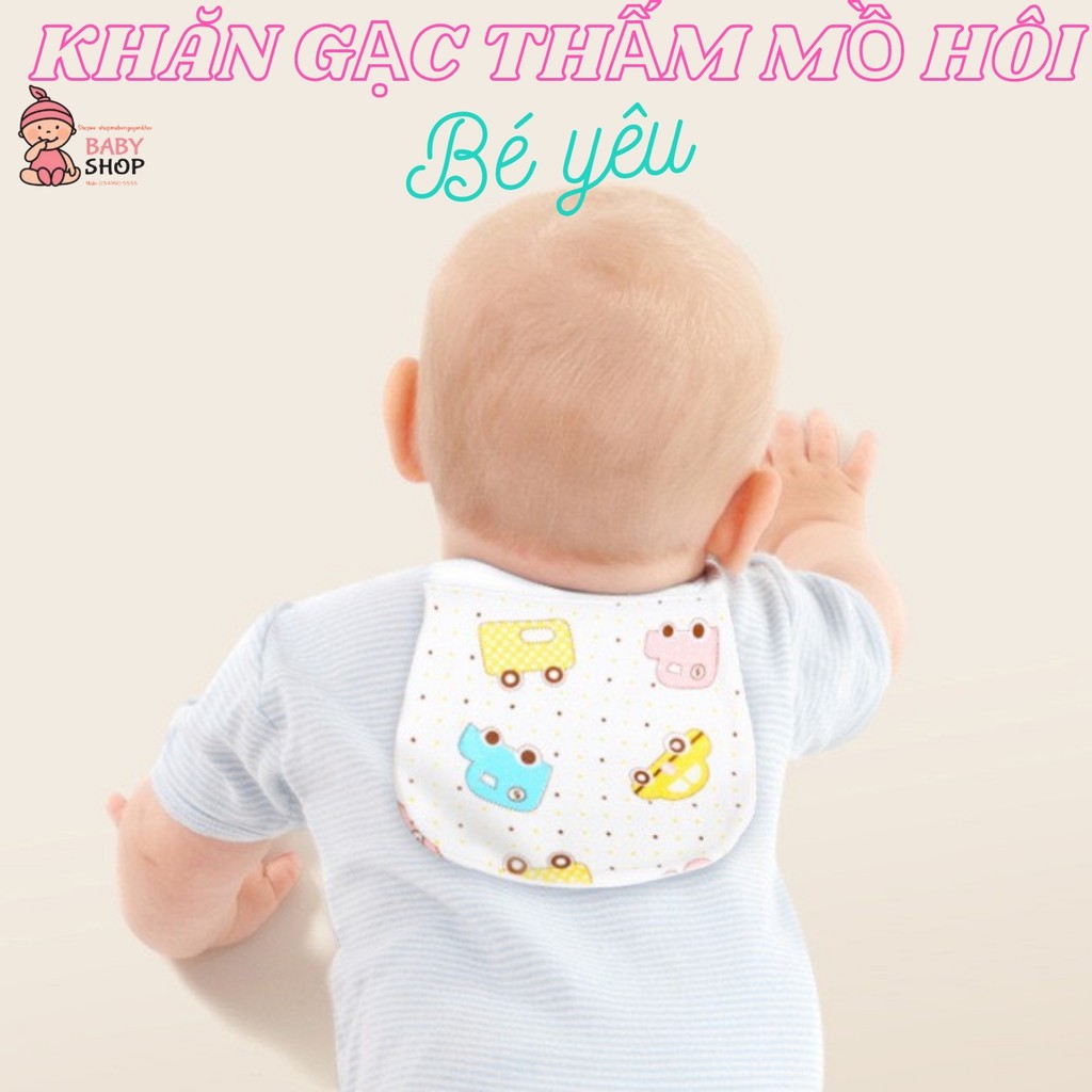 Khăn thấm mồ hôi lưng cho bé ,khăn siêu thấm chất liệu Cotton cho bé trai ,bé gái