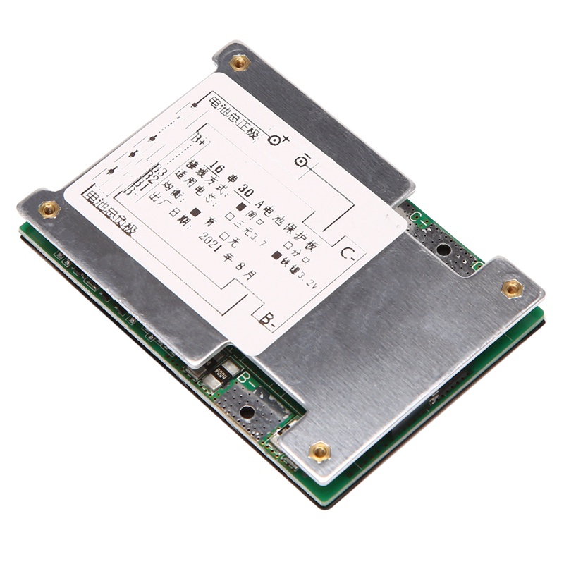 Bảng mạch bảo vệ pin LiFePo4 BMS PCB 16S 48V 30A có khả năng cân bằng cho xe đạp điện