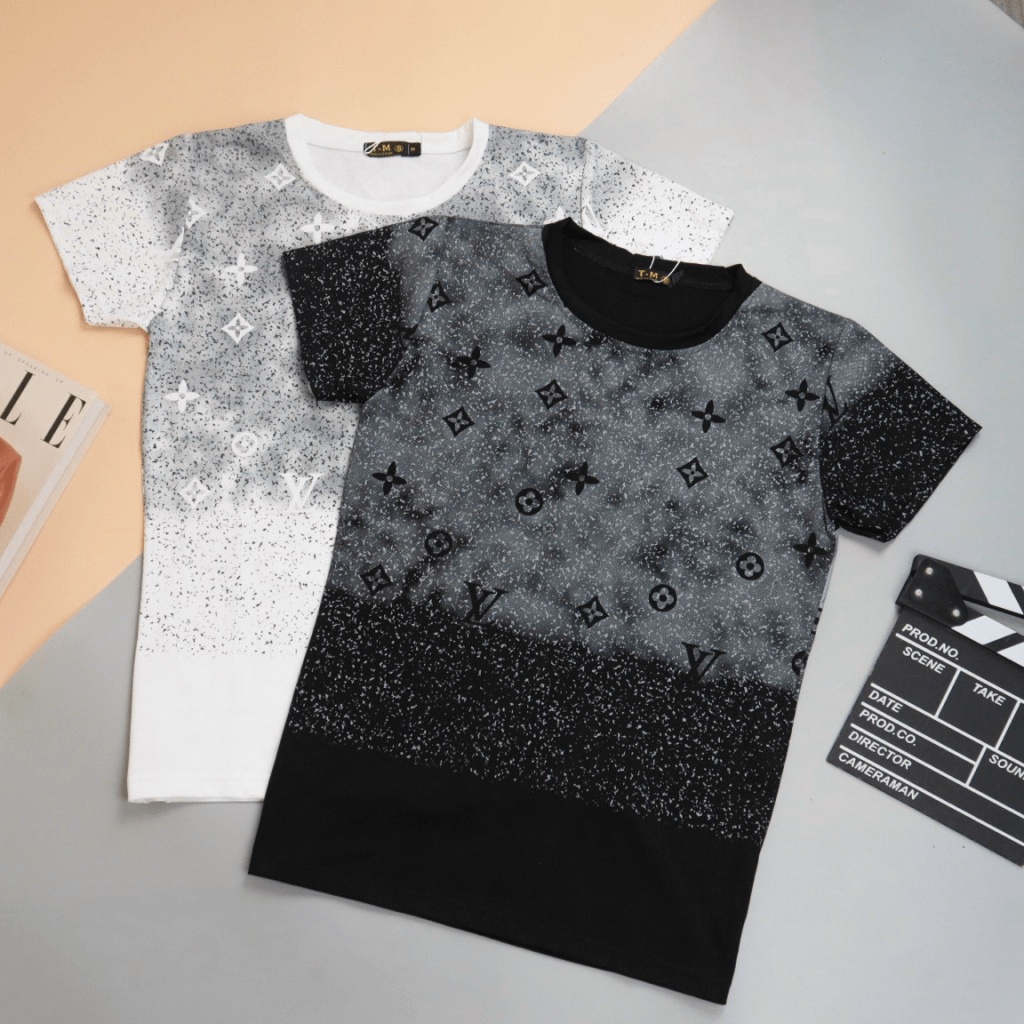 Áo Thun Nam Cổ Tròn Loang Màu Trắng Đen Chất Cotton Mềm Mịn Mặc Mát Form Chuẩn Phù Hợp Đi Chơi, Du Lịch Mọi Nơi [NEW UNI