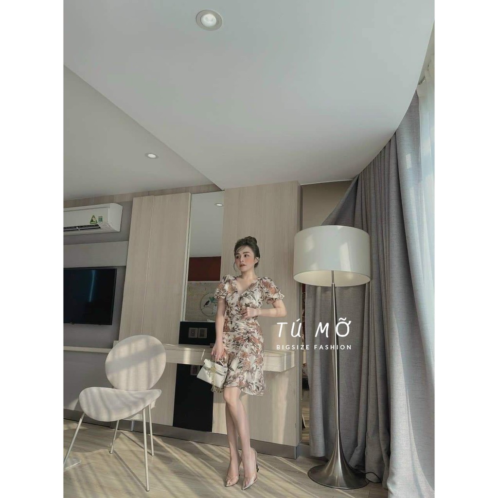 Đầm bigsize hoa Maris DA0032  - Tú Mỡ - đầm cho người béo mập 50-95KG - Mặc đi tiệc, đi chơi hoặc dạo phố | BigBuy360 - bigbuy360.vn