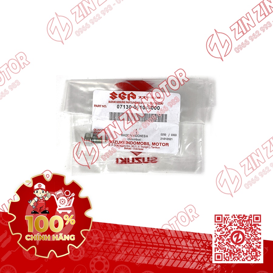 Ốc phe cài nhông Satria F150 Fi Raider R150 Fi GSX R150 GSX S150 Bandit 150 07130-0610A-000 chính hãng Suzuki Indonesia