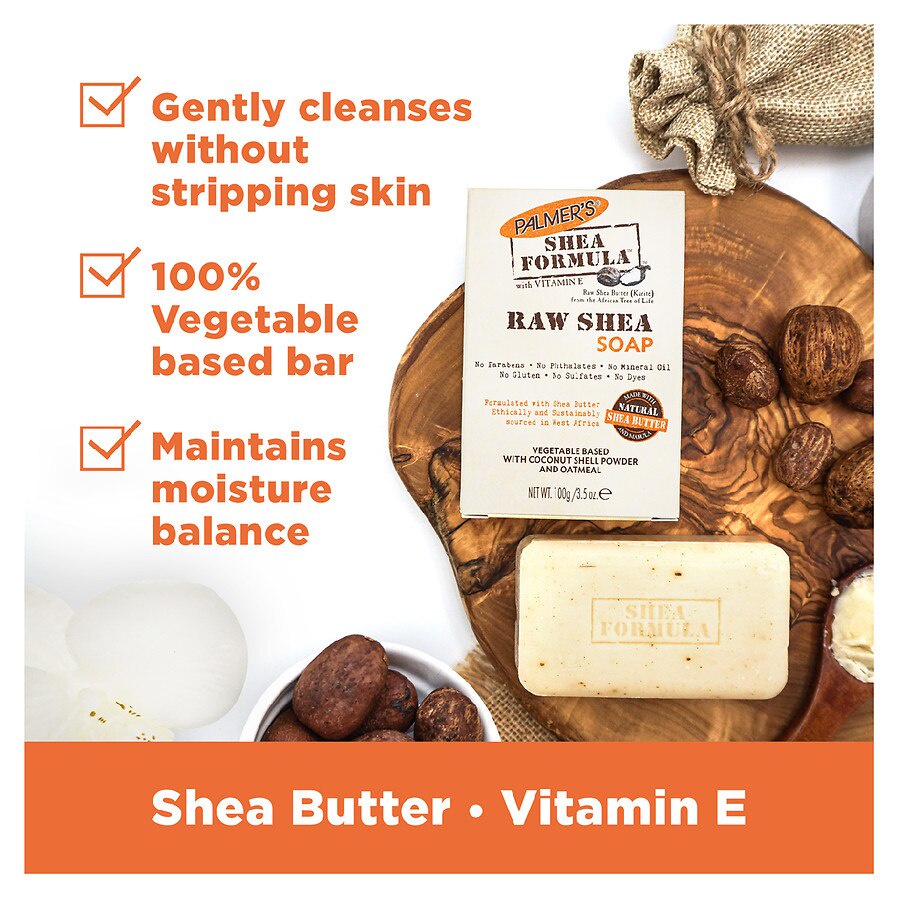 Palmers Shea Formula Soap Bar with Vitamin E - Xà phòng dưỡng ẩm chiết xuất bơ hạt mỡ và Vitamin E 100g
