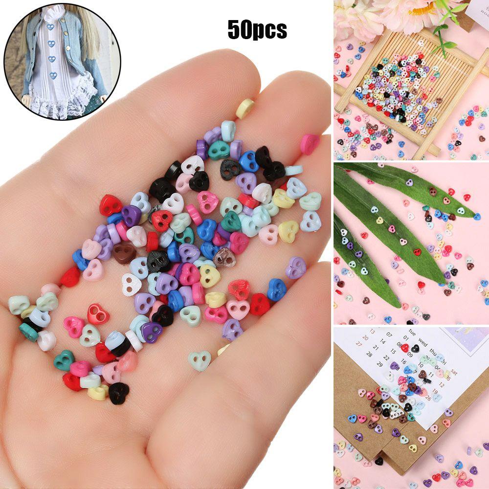 SUSANS Set 50 Nút Nhựa Nhiều Màu 4mm Cho Búp Bê