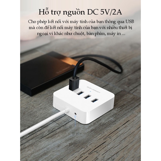 HUB bộ chuyển đổi USB Type-C ra 4 cổng USB 3.0 Ugreen 30316 - Hàng Chính Hãng