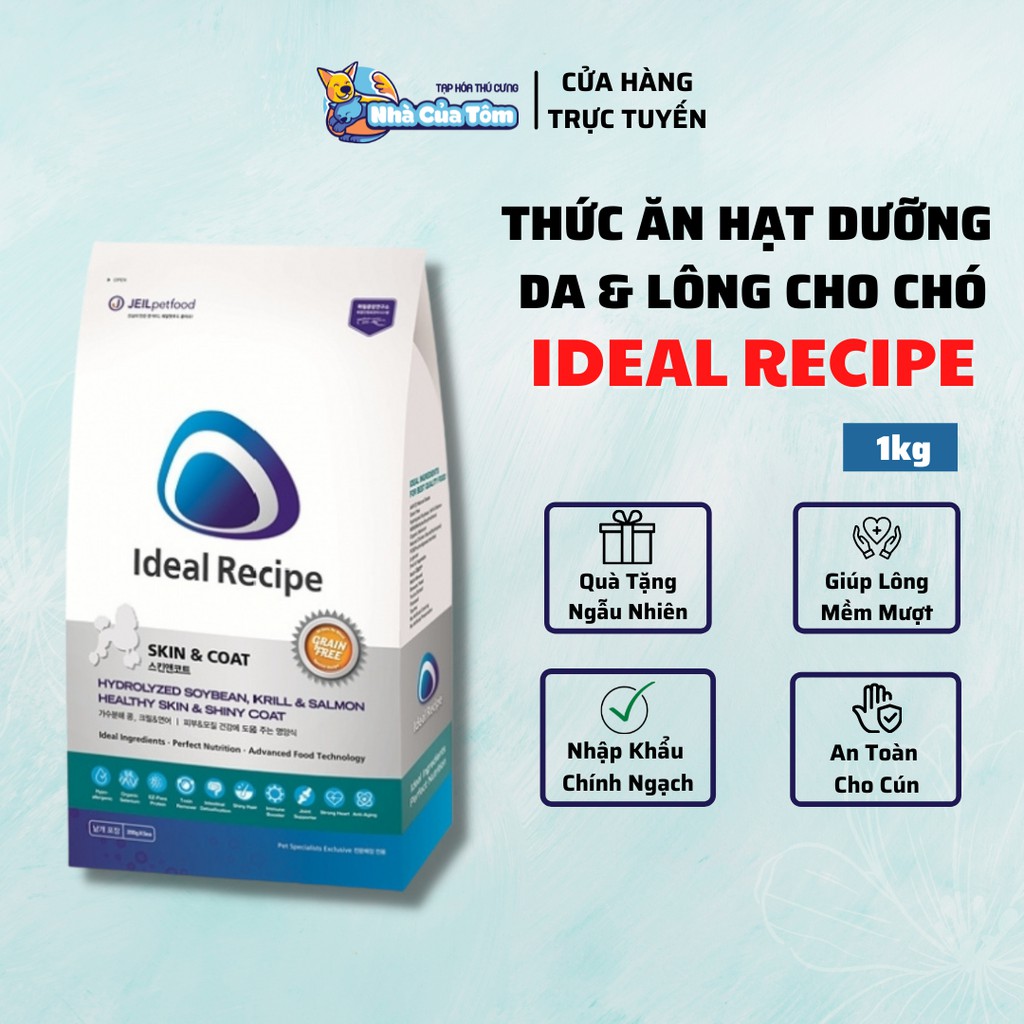 IDEAL RECIPE - Thức ăn hạt dinh dưỡng lí tưởng cho chó túi 1kg