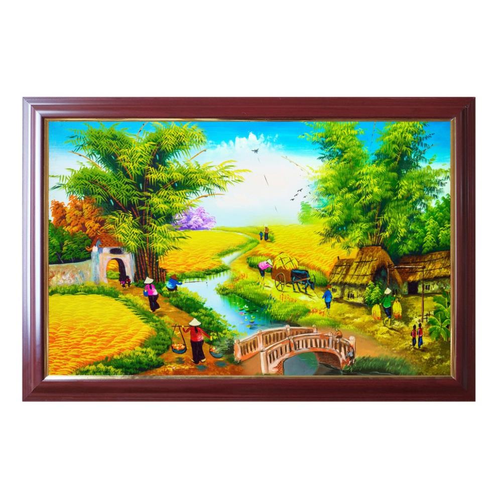 Tranh treo tường, tranh phong cảnh làng quê, tranh thiên nhiên, tranh đồng quê treo tường