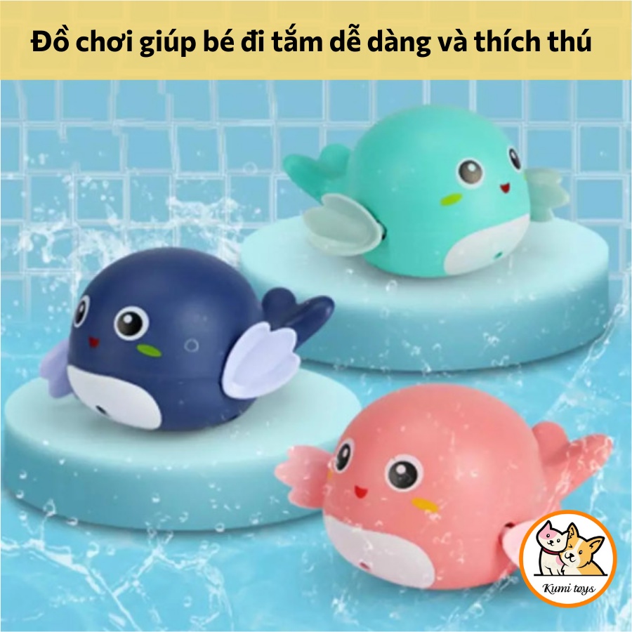 Đồ Chơi Nhà Tắm Cá Heo Vặn Cót Đáng Yêu Cho Bé Kumi toys