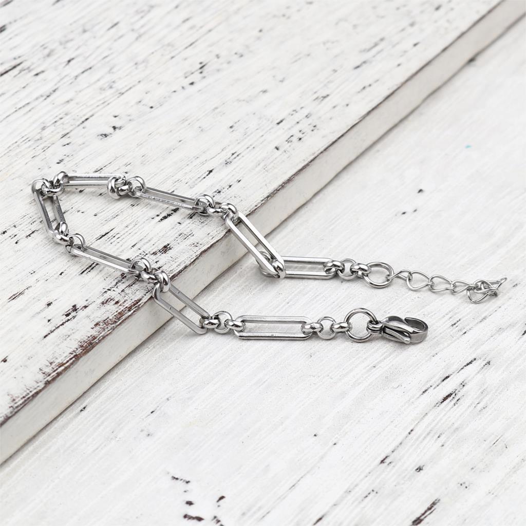 Vòng Tay Dây Xích Bằng Thép Không Gỉ Phong Cách Mới Cho Nam Và Nữ