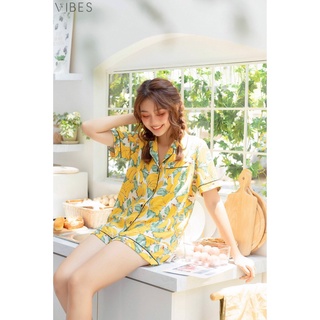 Vibes đồ bộ pijama ngắn white banana py set