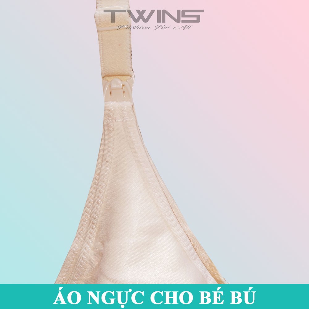 Áo ngực cho con bú không gọng mút mỏng cotton thấm hút mồ hôi nút cài thoải mái size 36-38-40-42