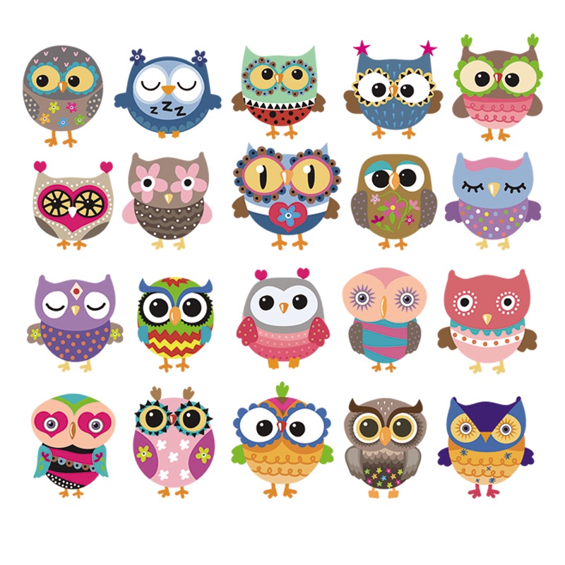 Sticker Ủi Thêu Hình Cú Dễ Thương Trang Trí Quần Áo Ropa 2018