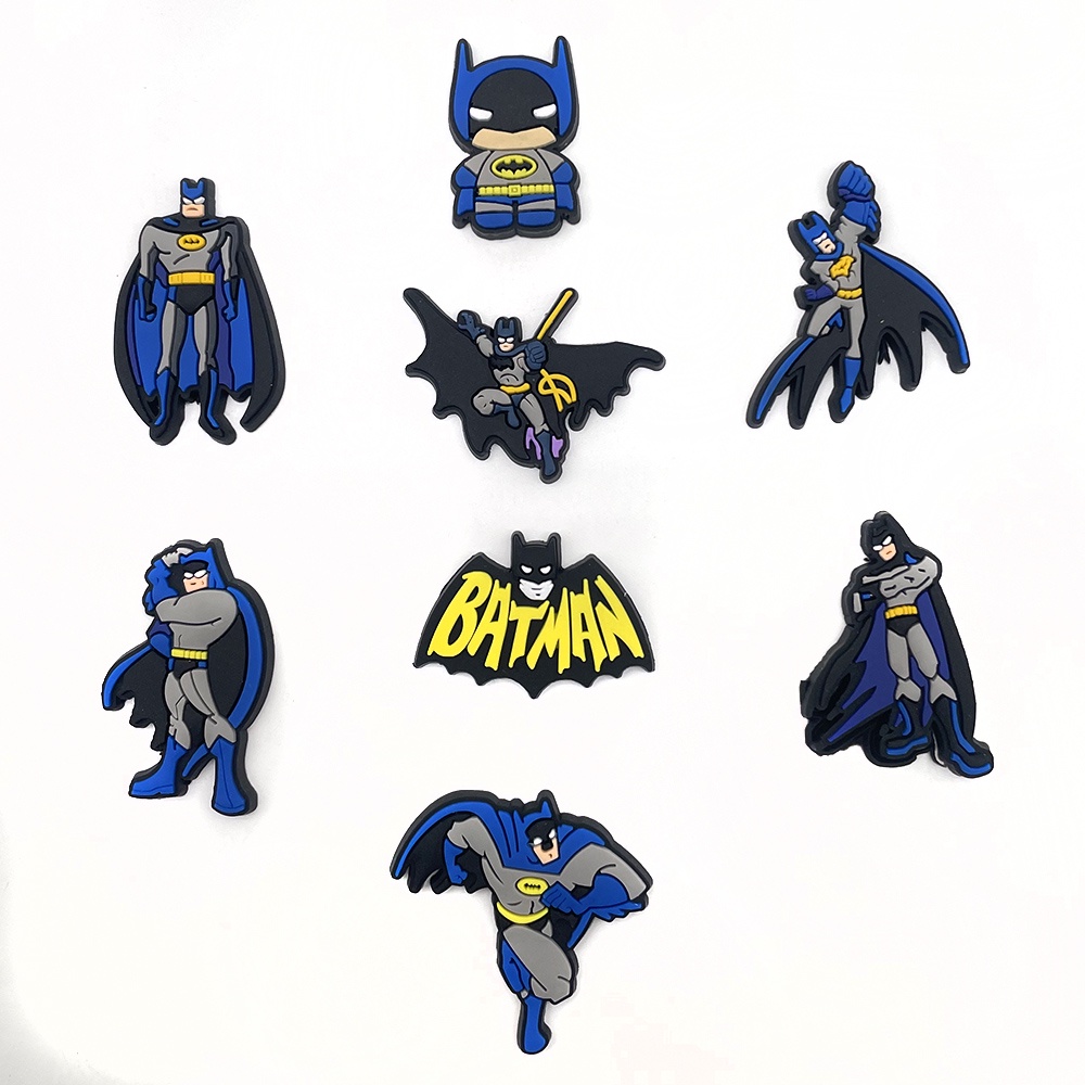 Batman Shoe Charms Crocs Thời trang Super hero Jibbitz pvc Dép xăng đan decorate accessories DIY Phụ kiện dép Với 1000 Mẫu Lựa Chọn Phụ kiện giày dép nam và trẻ em