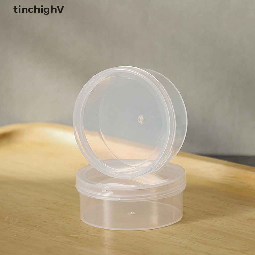 Bộ 3 Hộp Nhựa Tròn Trong Suốt 6X2.5cm Đựng Trang Sức Tiện Dụng