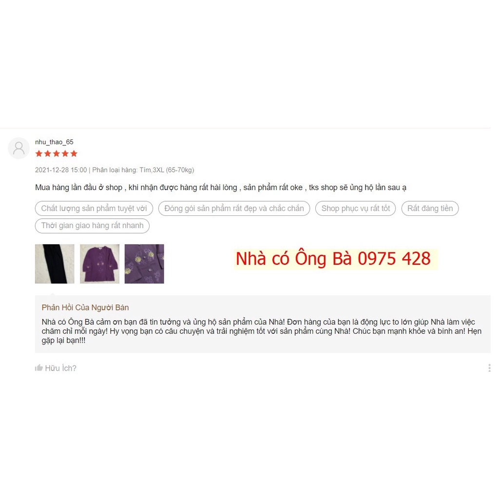 Áo cổ tàu cách tân lụa cotton cho bà cho mẹ, quần áo dài tay mùa thu mùa đông đồ trung niên