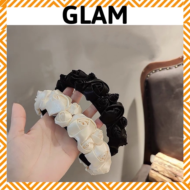 Bờm hoa hồng nổi bật ấn tượng 2 màu đen trắng